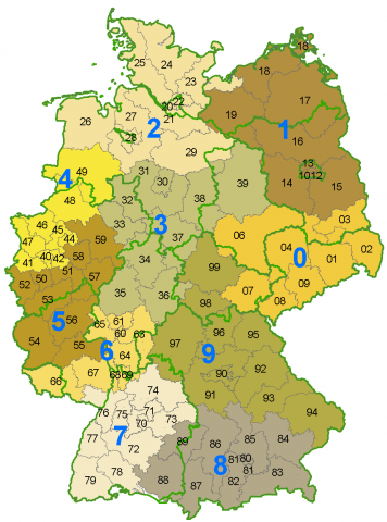 German Postcode Map